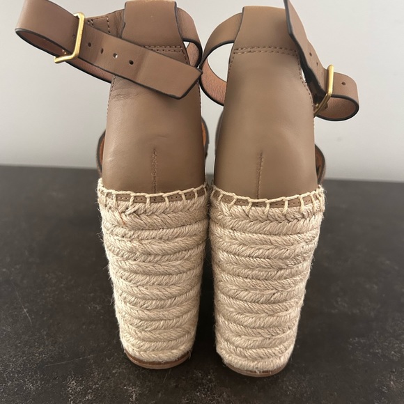 Tory Burch Basketweave Espadrille Wedges - Picture 6 of 9